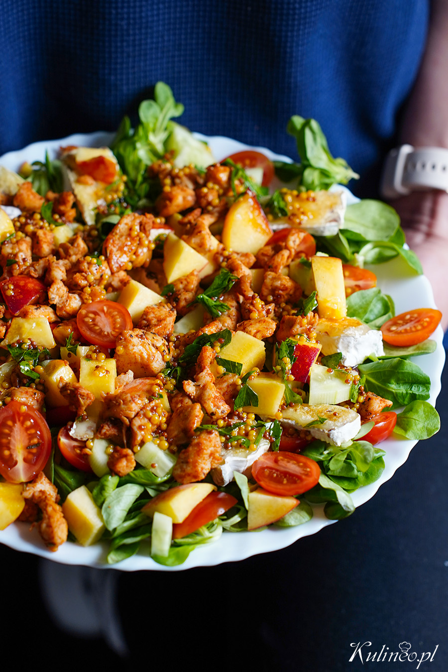 Sałatka z kurczakiem i roszponką